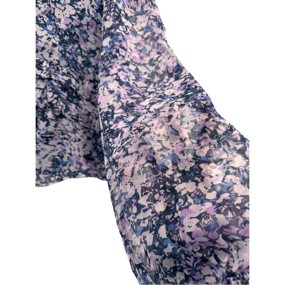 Abercrombie & Fitch Floral Sheer Ruffle Sleeve Blouse - Picture 5 of 11